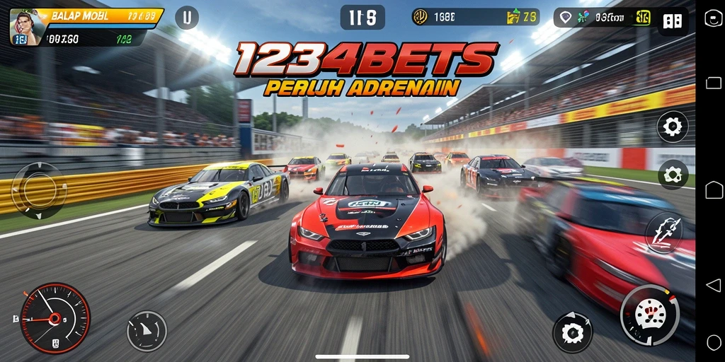 Tampilan balapan yang mendebarkan dalam 1234BETS.