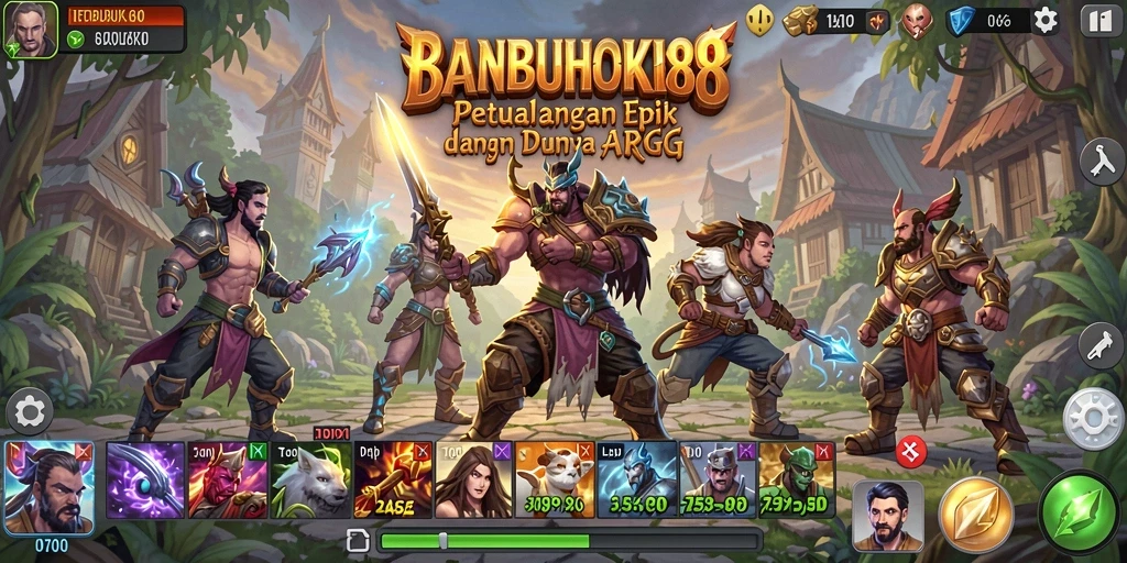Tampilan gameplay epik dalam BANBUHOKI88 yang seru dan menantang.