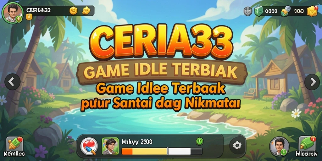 Screenshot gameplay CERIA33 yang menunjukkan suasana santai dan ceria.