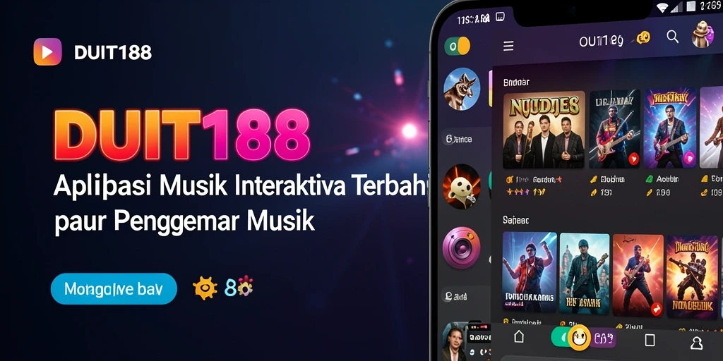 Tampilan antarmuka bermain musik yang menarik dan interaktif.