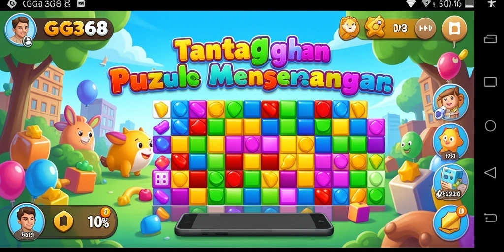Tampilan gameplay GG368 dengan berbagai teka-teki puzzle yang menarik.