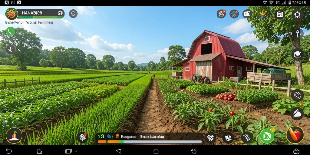 Tampilan gameplay pertanian yang seru dan interaktif.