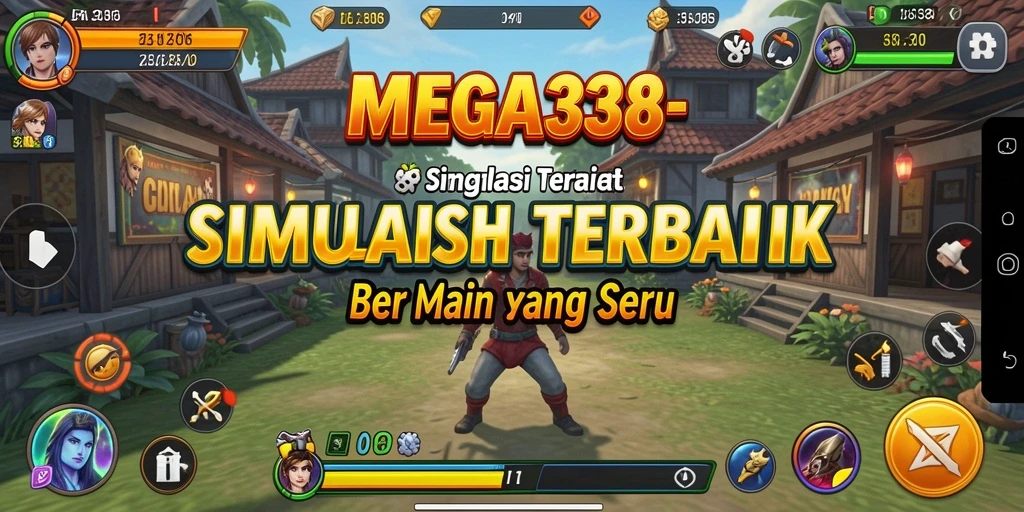 Screenshot utama MEGA338 menampilkan pengalaman gameplay Simulation yang mendalam.