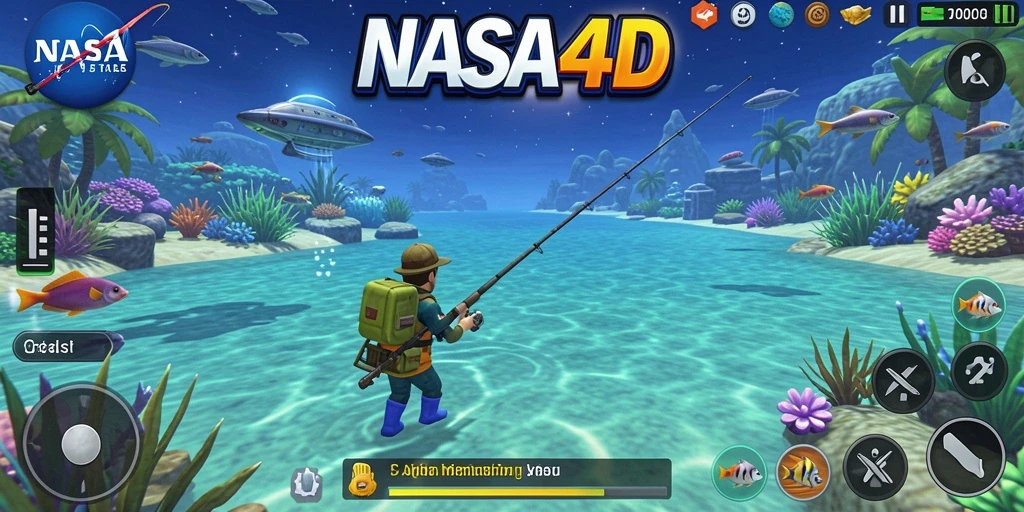 Gameplay seru saat menangkap ikan di NASA4D.