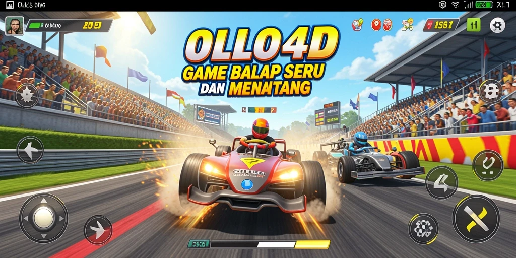 Tampilan menarik dari gameplay balap OLLO4D yang mengesankan.