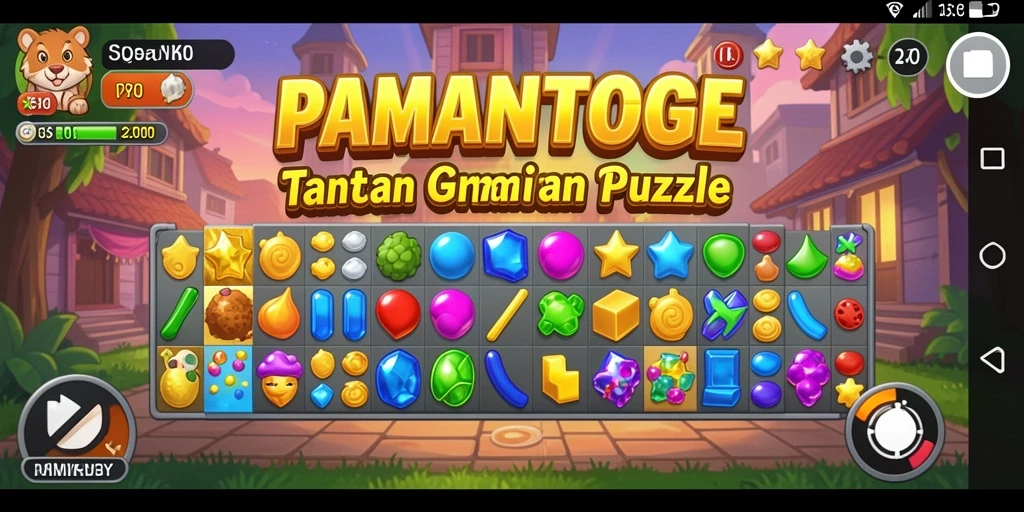 Tampilan gameplay PAMANTOGEL yang menantang dan seru.