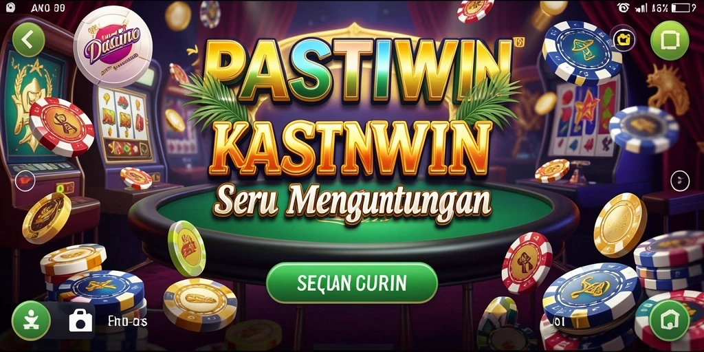 Screenshot gameplay PASTIWIN dengan tampilan kasino yang menggoda.