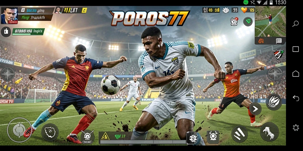 Tampilan gameplay <strong>POROS77</strong> yang dinamis dan penuh aksi.
