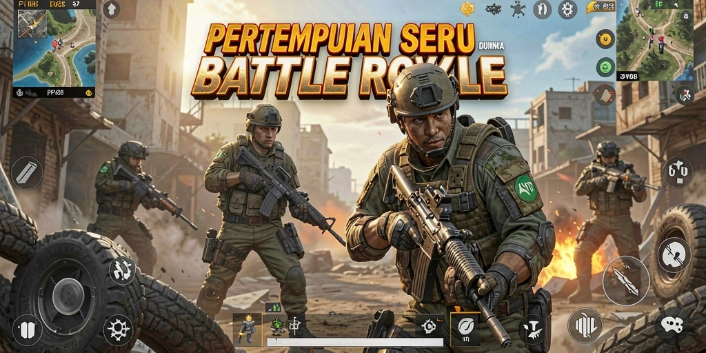 Screenshot gameplay PPV88 menampilkan aksi seru dalam pertempuran Battle Royale.