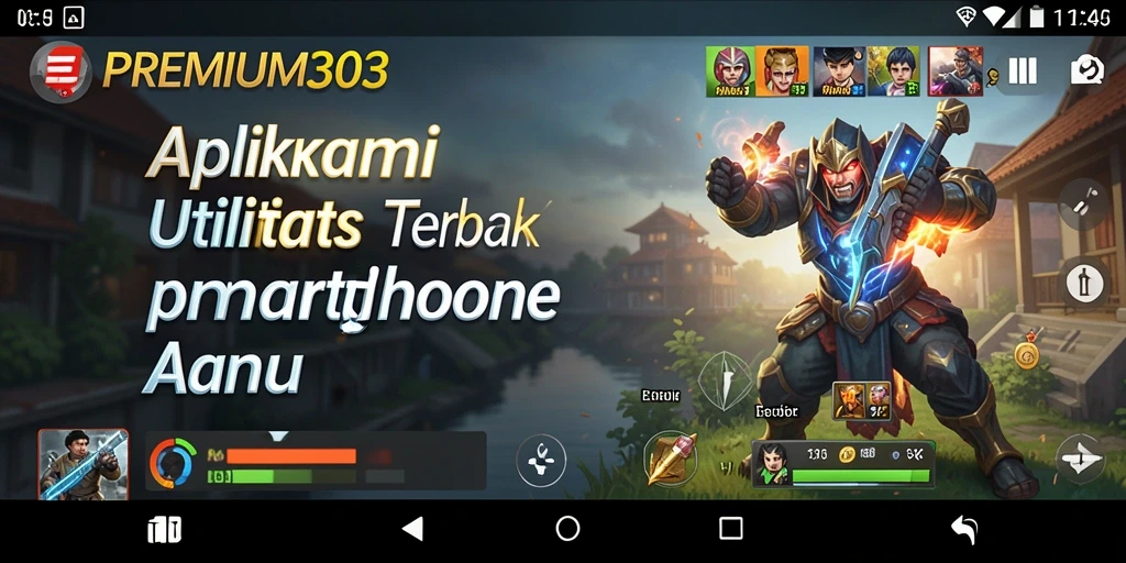 Tangkapan layar menunjukkan antarmuka utama PREMIUM303 yang sederhana dan efisien.