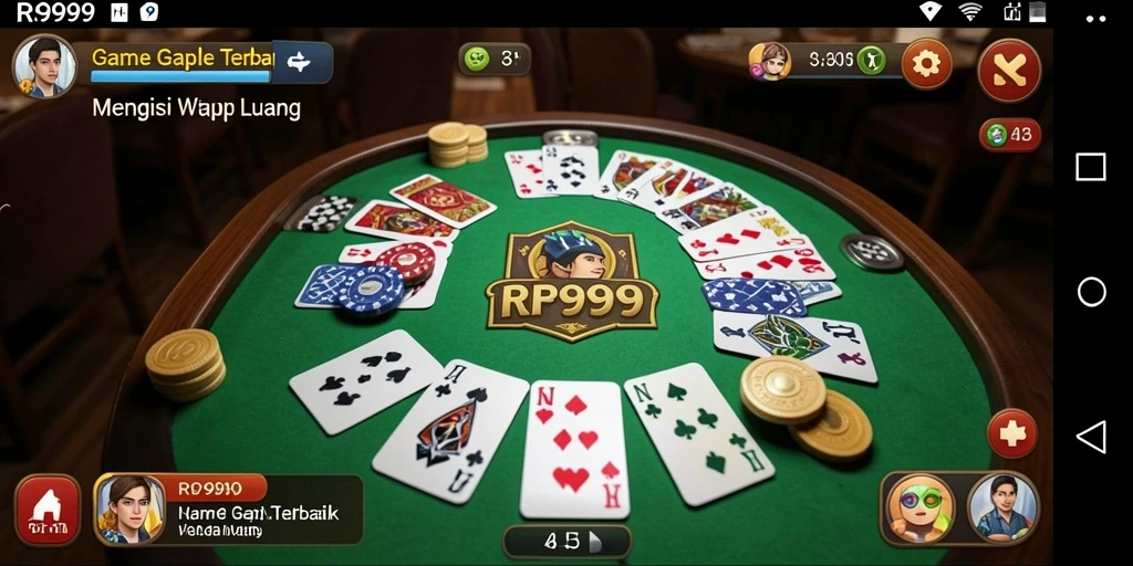 Tampilan gameplay RR999 menampilkan suasana seru permainan Gaple.