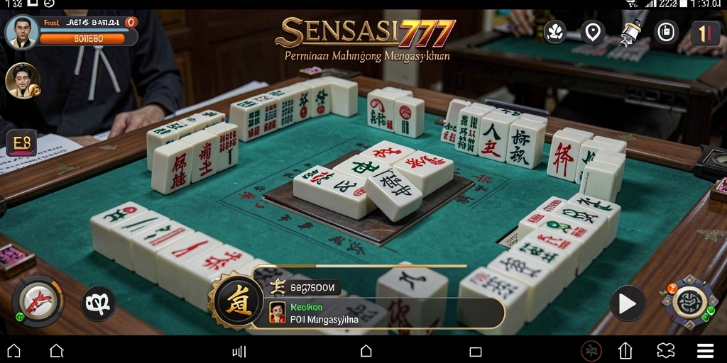 Tampilan gameplay SENSASI777 yang mengasyikkan dan penuh strategi Mahjong.