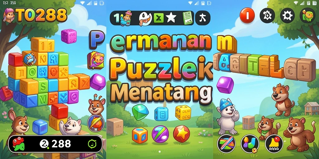 Tampilan gameplay TO288 dengan kombinasi warna-warna cerah.