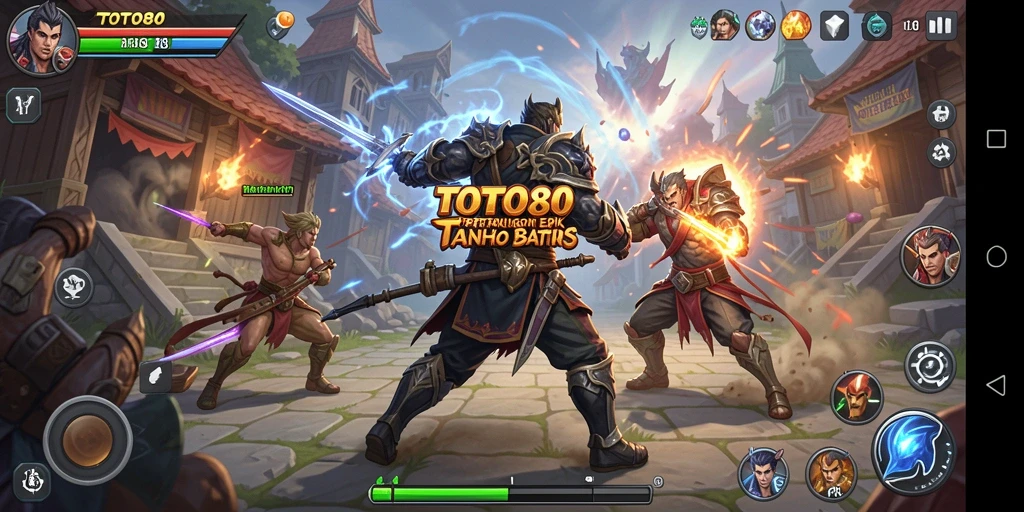 Tampilan gameplay <strong>TOTO80</strong> yang mendebarkan di arena pertarungan.