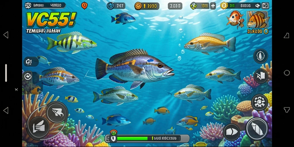 Tampilan gameplay seru dari game Tembak Ikan VC55.